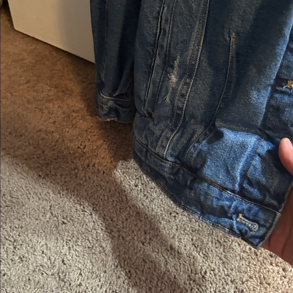 Free people All In distressed denim jacket - Picture 7 of 8
